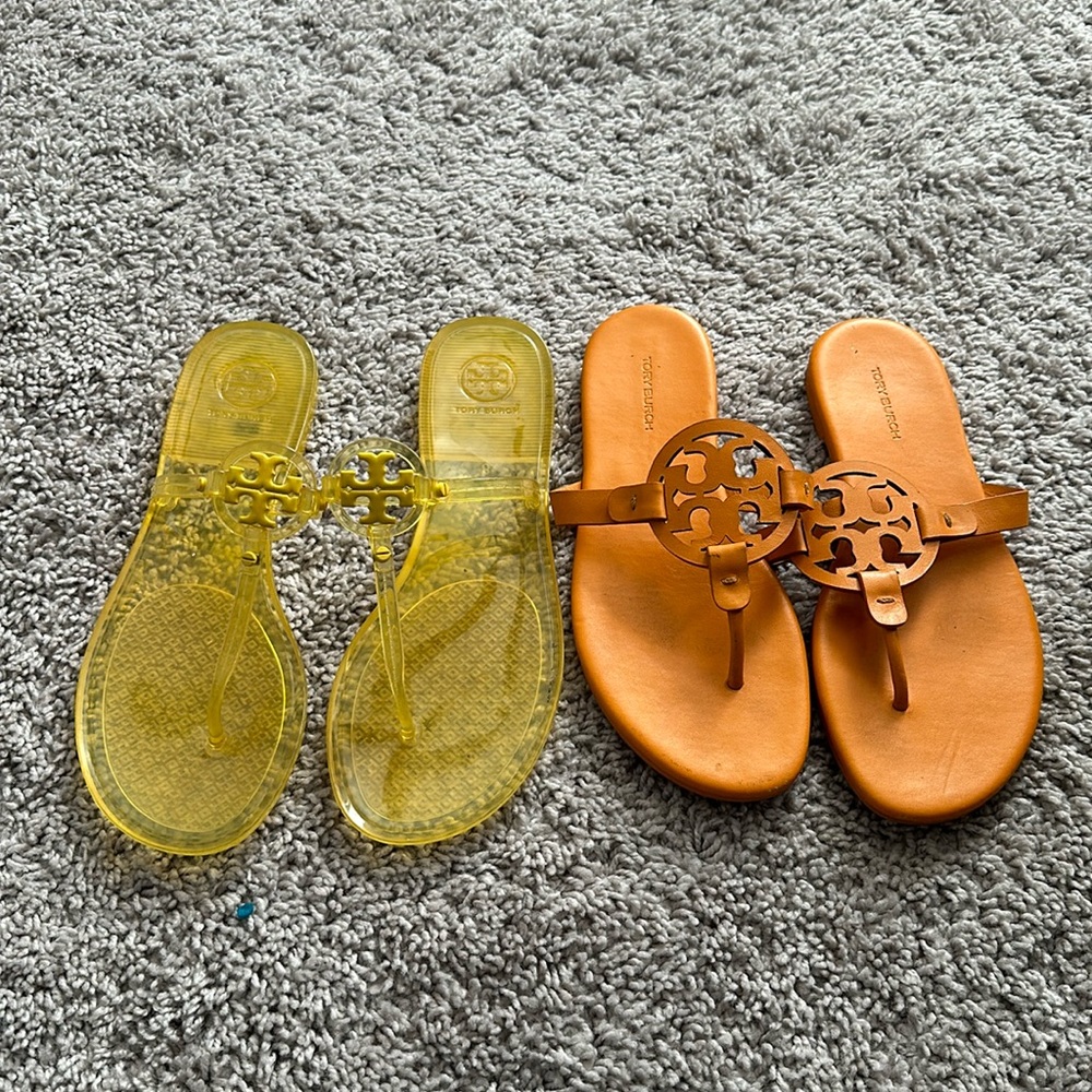 2 pair Tory Burch sandals